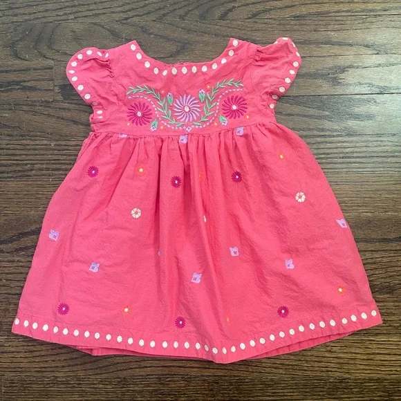 mini boden pink dress Boden Girls Jersey Cross-back Dress in Pink